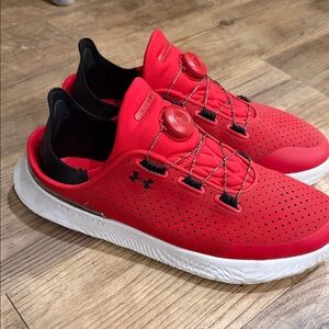 Under Armour Red and Black Performance Sneakers